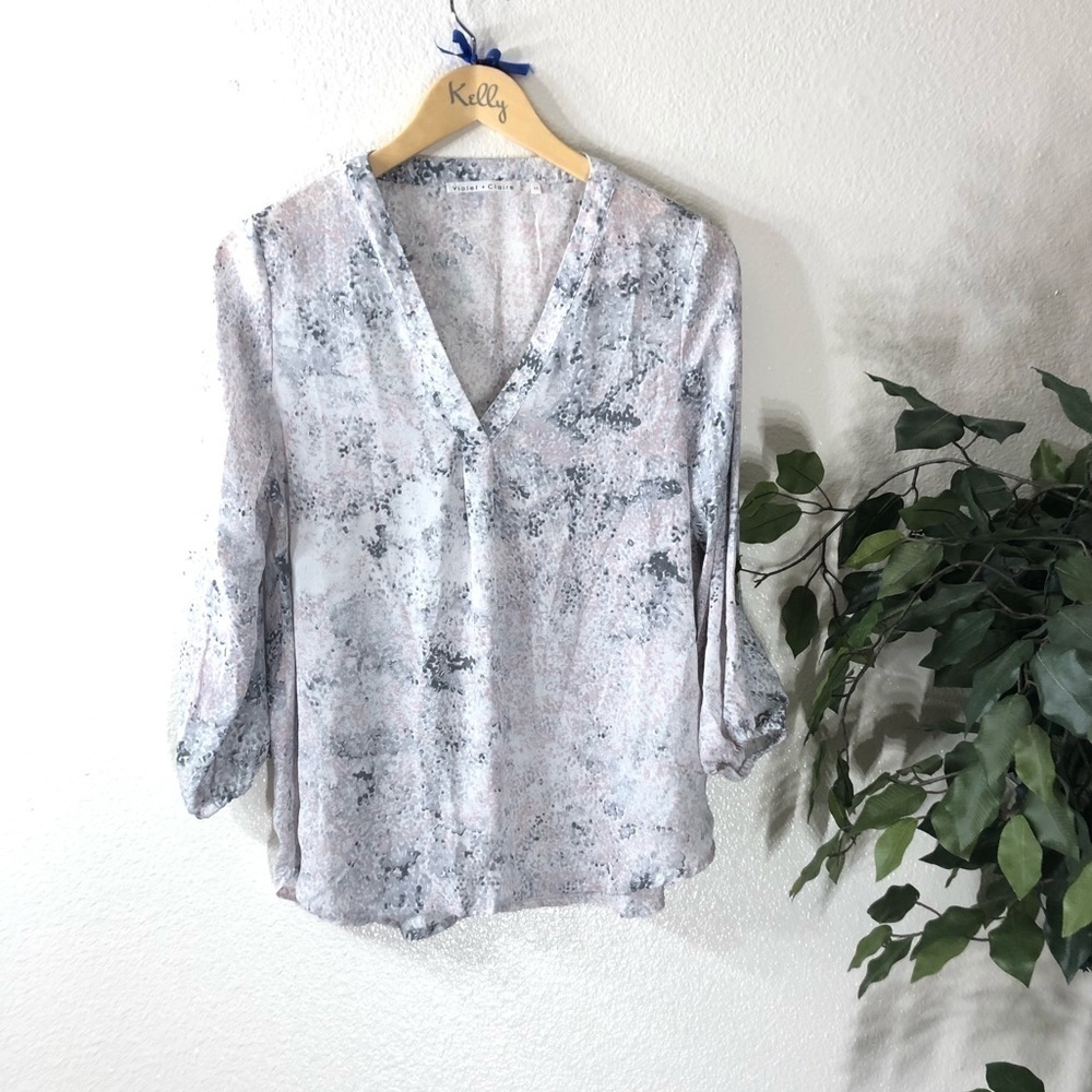 Violet and Claire Speckled Blouse